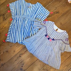 Cat & Jack Blue and Gray Striped Kids Tops